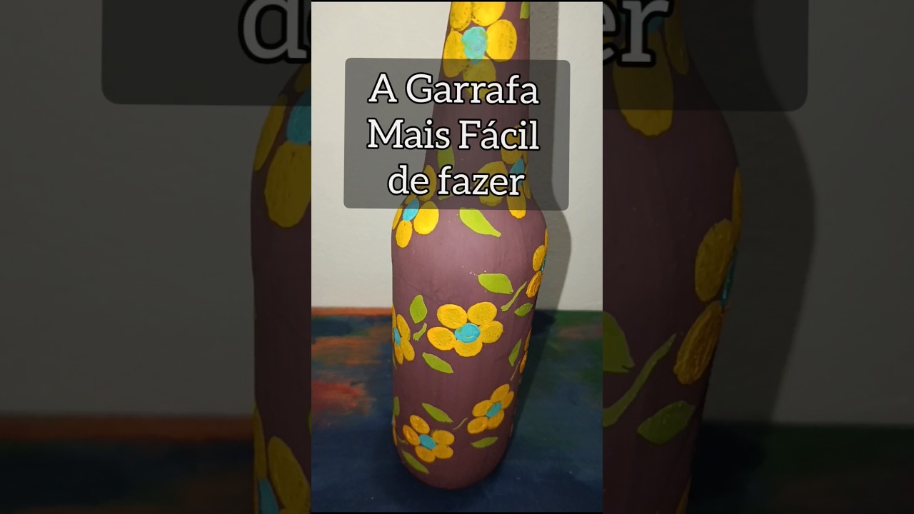 Garrafa Decorada - Pintura #diy #dolixoaoluxo #artesanato #gsrrafadecorada