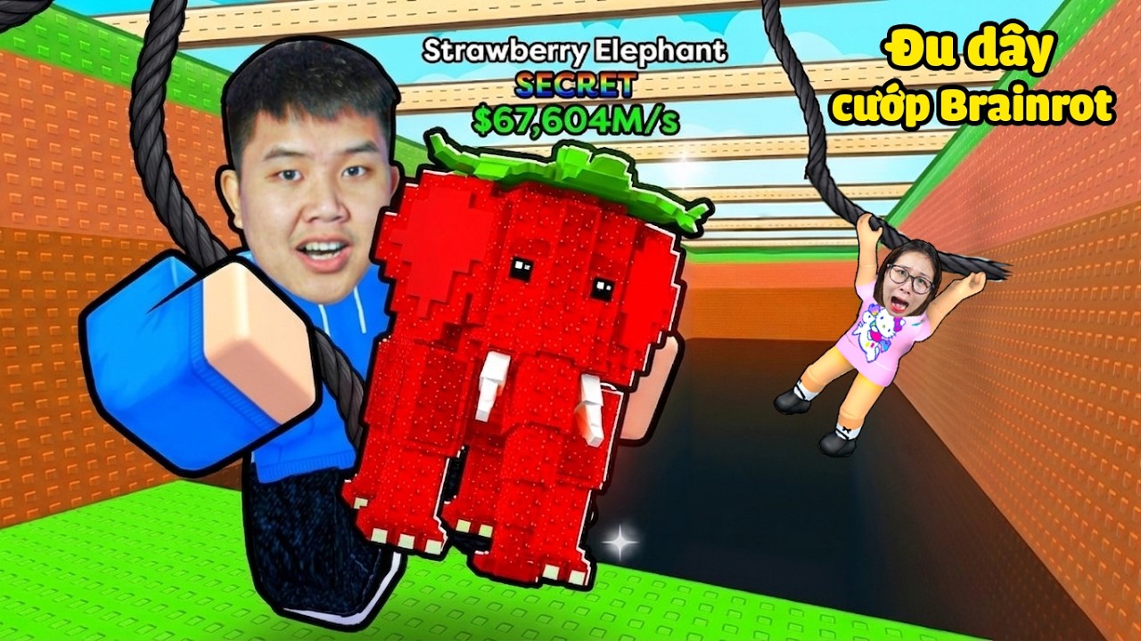 Đu d&acirc;y cướp Brainrot vượt thử th&aacute;ch lấy to&agrave;n con hiếm !? bqThanh Spiderman Ốc G&agrave;