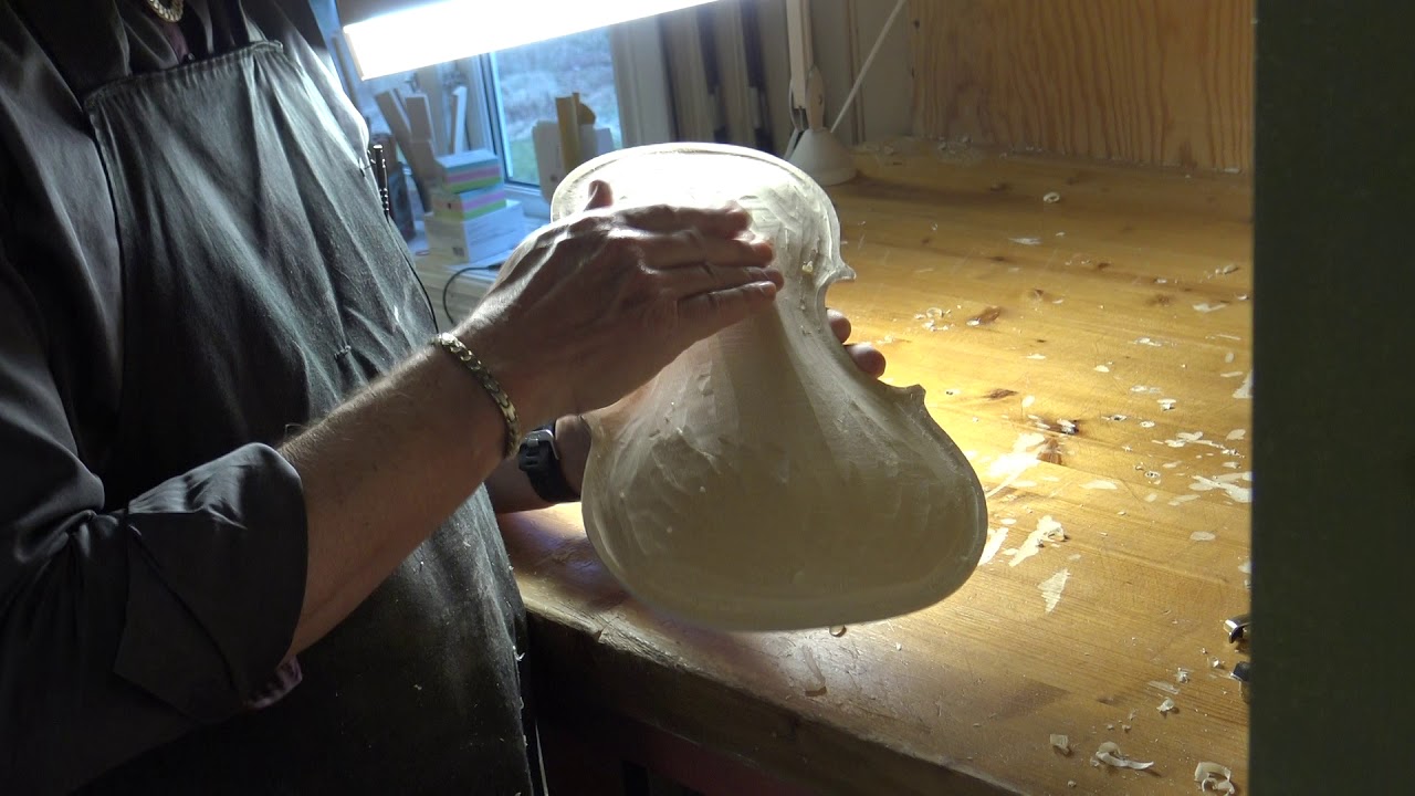 Violinmaker Peter Westerlund Part 22a The height of the top arch and start of arching