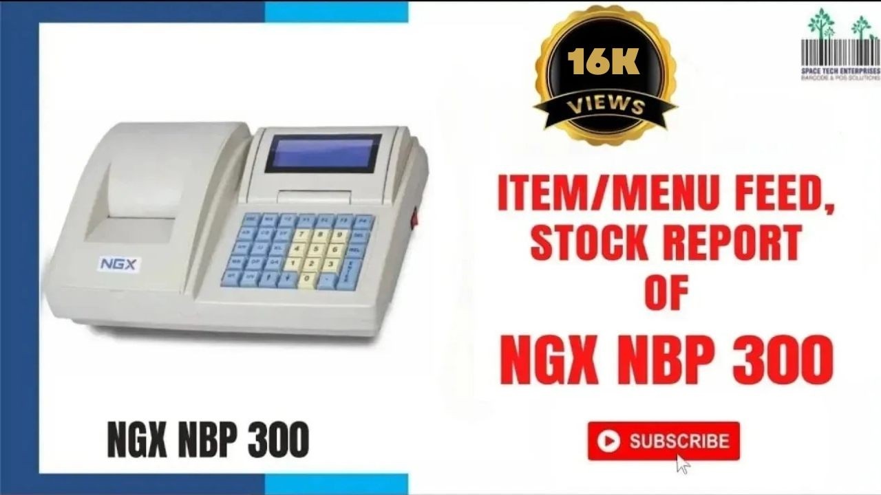 Billing Machine NGX NBP300 ECR NBP300 How To Feed Item Menu Report Stock Bill PrintMachineNGXNBP33TB