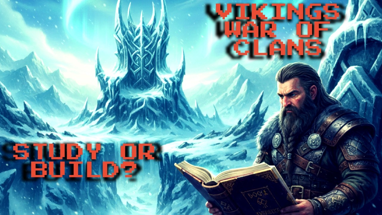Изучаем или строим?2Дня до 100Й(Study or build? 2 days to 100th)Vikings War of Clans#vikings #mmorpg