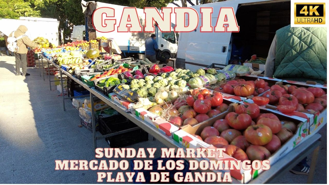 Sunday market Playa de Gandia Mercado de los domingo