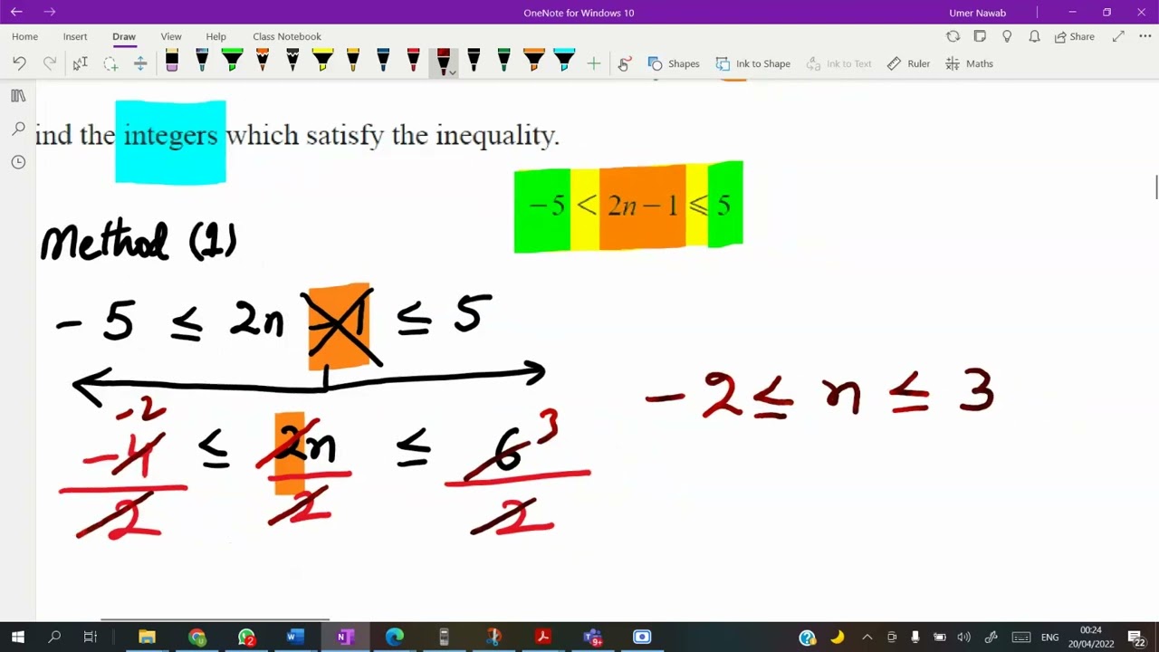 Solving Algebraic linear Inequalities past papers IGCSE 0580