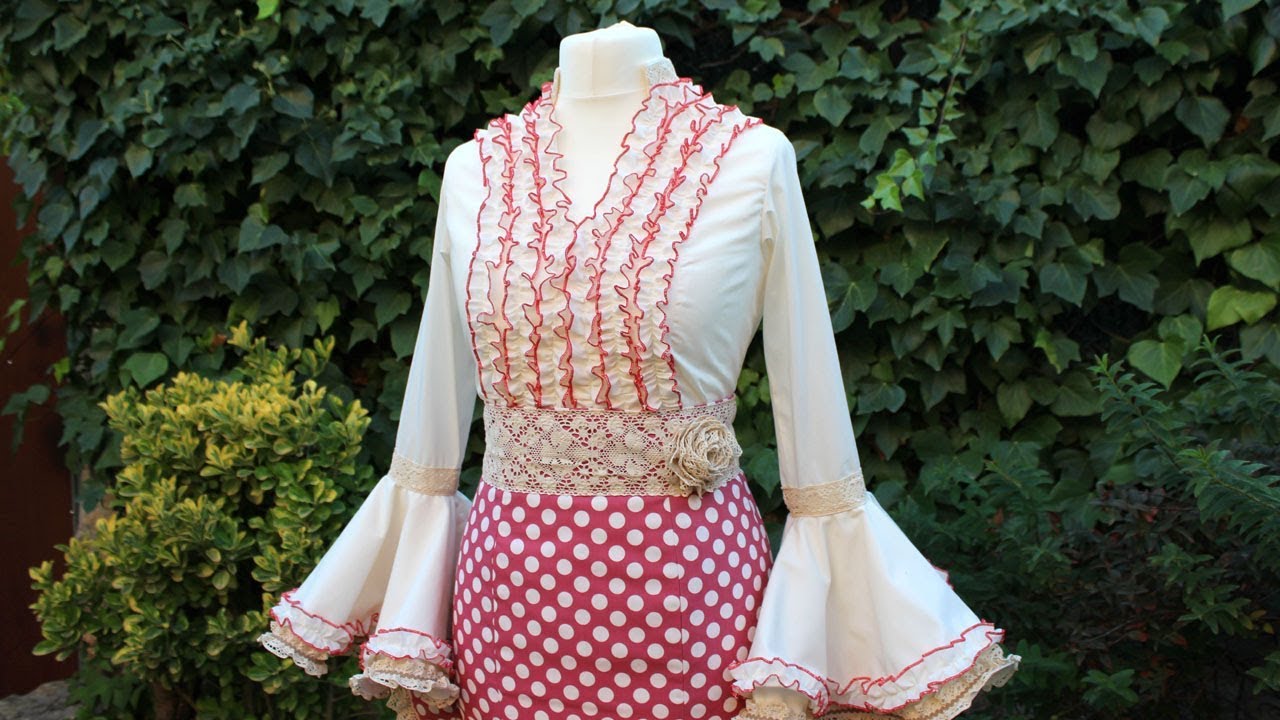 Blusa flamenca de mujer. Como hacer una blusa de mujer.