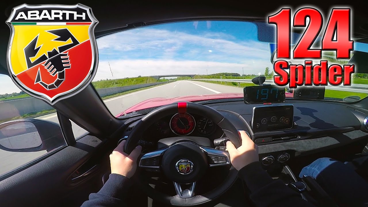 2017 Abarth 124 Spider (220 km/h) POV- Top speed on Autobahn✔