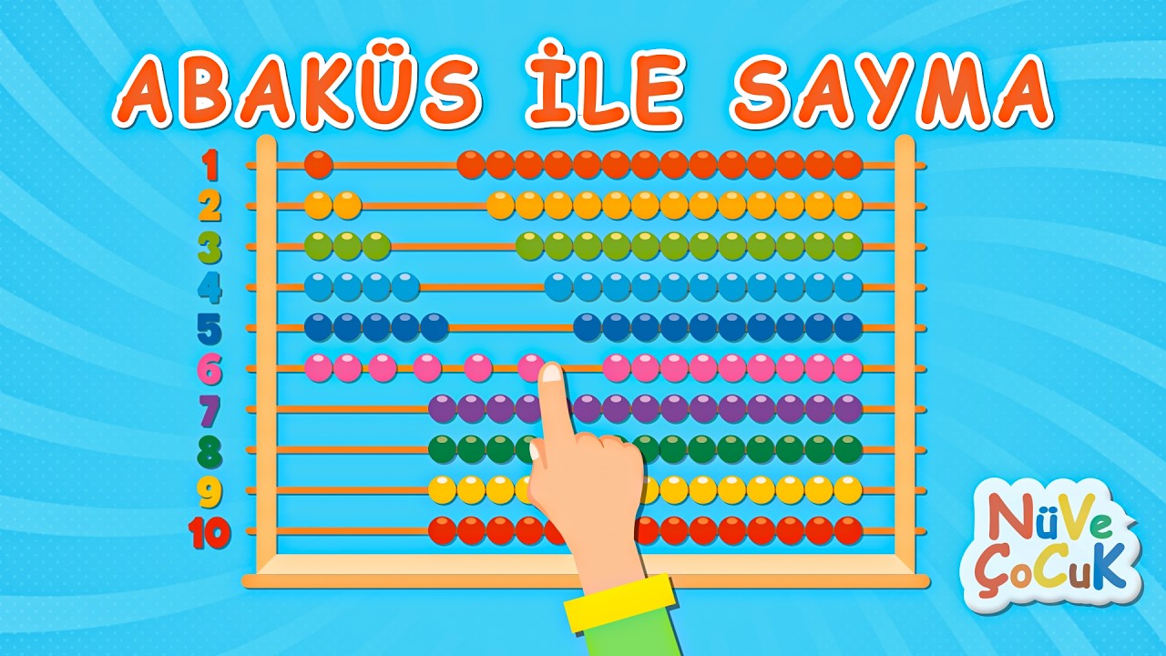 Abaküs ile 1’den 10’a Sayma | Ritmik Sayılar | Çocuklar İçin Eğitici Video