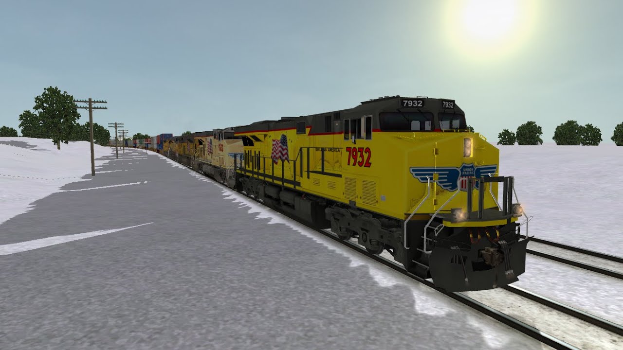 ORTS: High Speed UP C45ACCTE #7932 WB ZG2OAB-01 At Clinton, IA