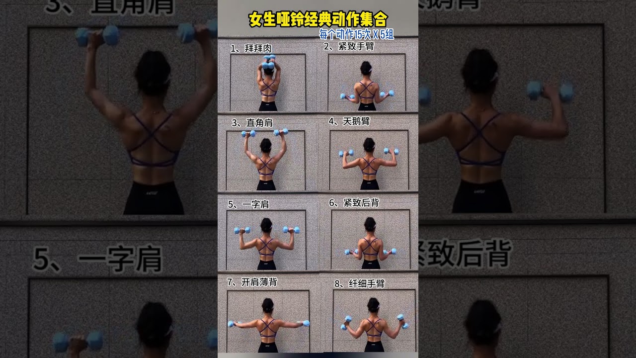 居家啞鈴訓練 女生啞鈴經典動作大集合！收藏起來偷偷練~#運動的人先享受春天 #今天你體重管理了嗎