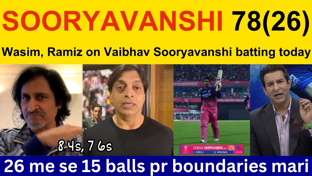 Tanveer Ahmed Shocked on Vaibhav Sooryavanshi batting today IPL | Ramiz Speaks, PAK Media reaction