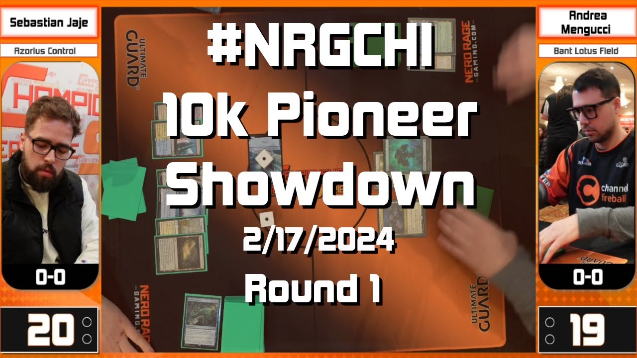 NRG 10K Pioneer Showdown - Round 1 Sebastain Jaje (UW Control) VS Andrea Mengucci (Bant Lotus Field)