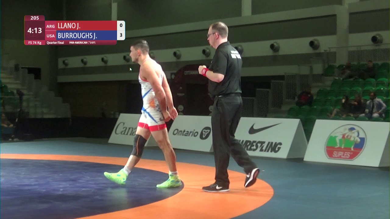 1/4 FS - 74 kg: J. LLANO (ARG) v. J. BURROUGHS (USA)