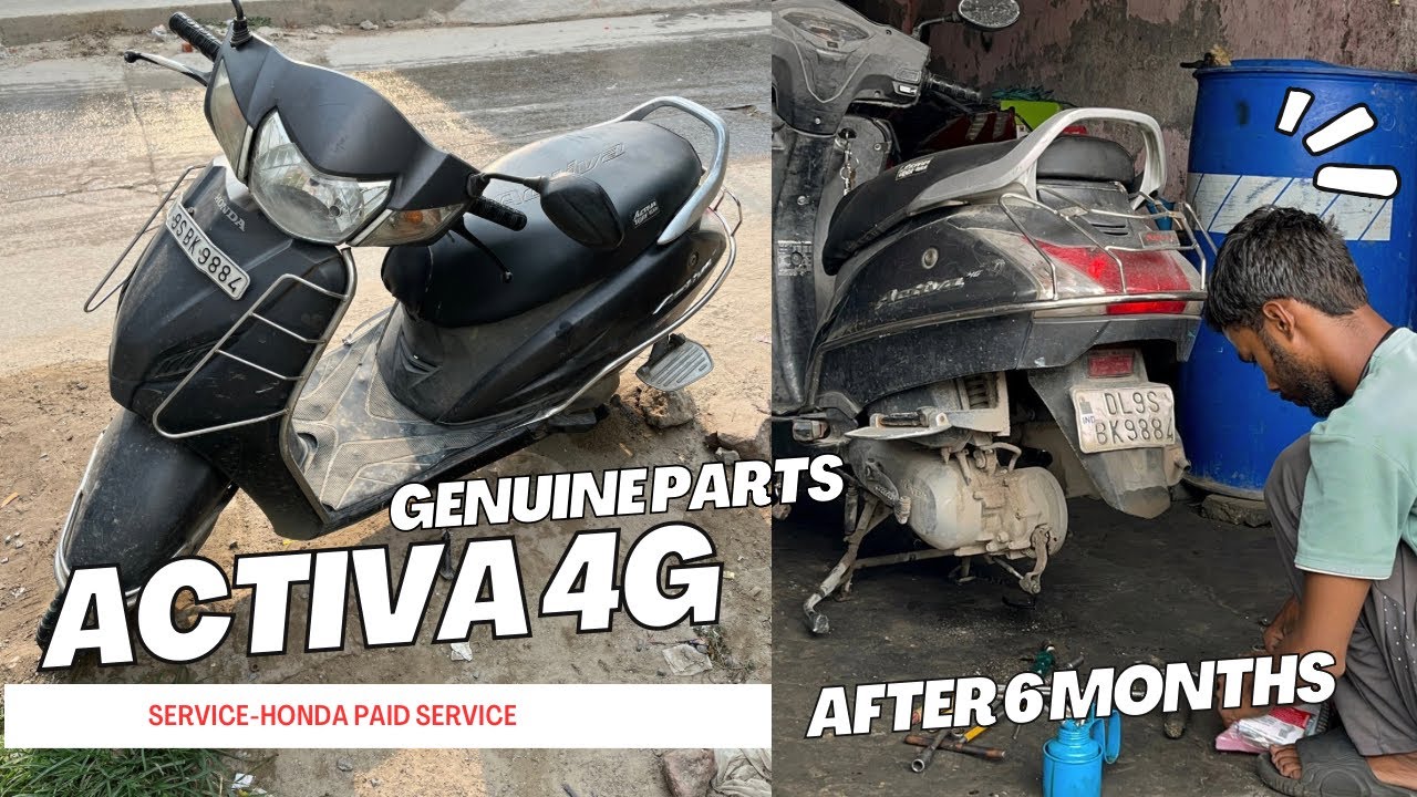 Activa 4g paid service 2025 ! 😱😱 Major Service 🛠️ Honda 🛵 Activa 4️⃣G  2017 ❌ Detailed Video ✅