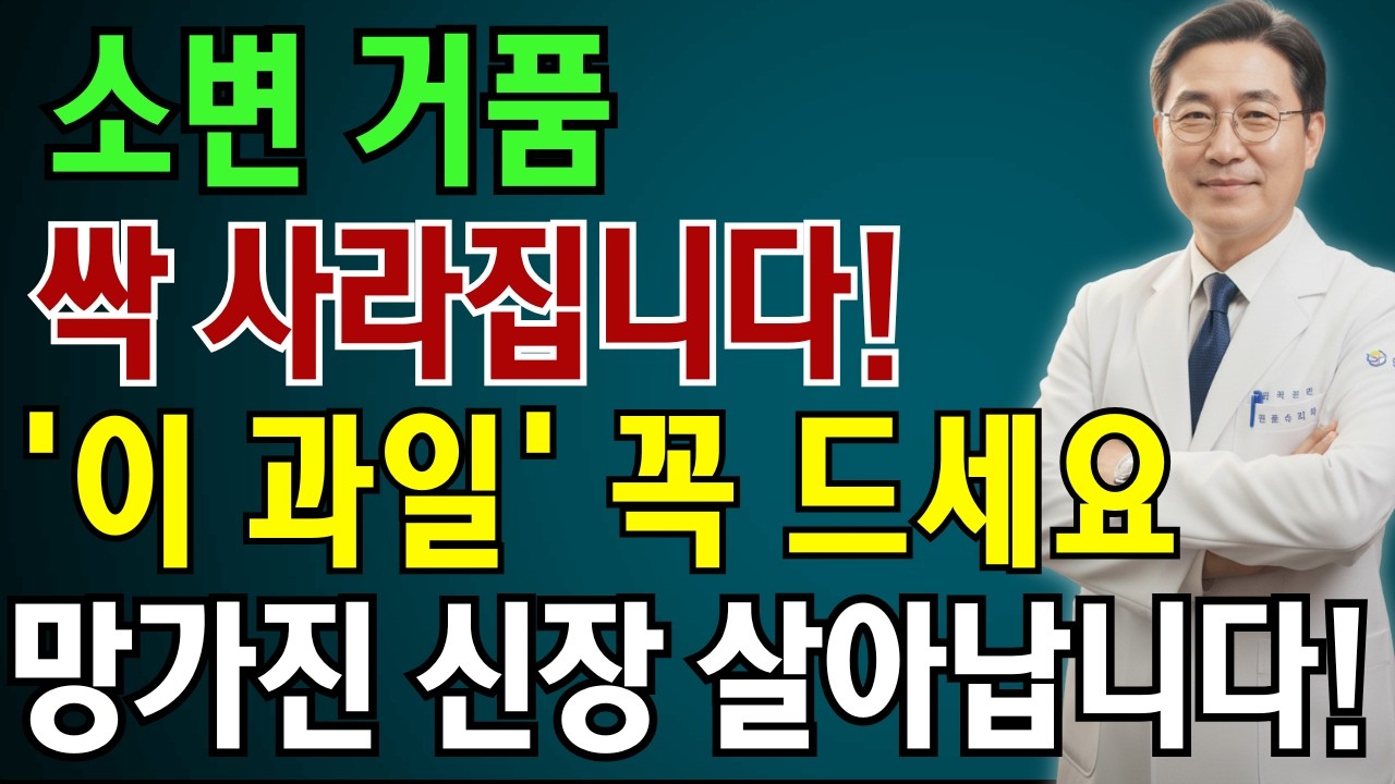 의사도 깜짝 놀란 세가지 과일의 힘! 소변 거품이 사라지고 신장이 팔팔 되살아납니다! | 신장건강  | 노인 건강 | 의사가 말하는 건강