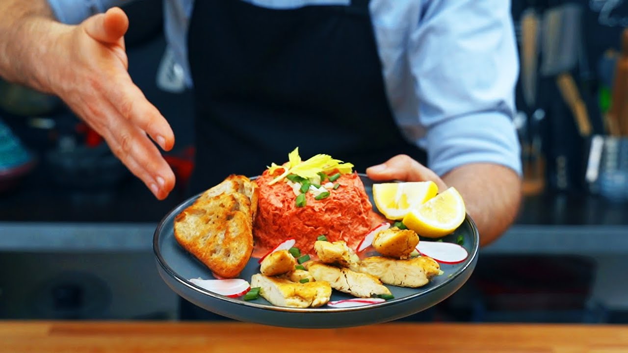 🥗 Салат из сырых овощей с яблоком, свеклой, сельдереем, морковью и куриной грудкой | Жизнь с Qoob