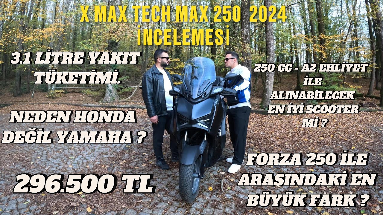 YAMAHA X MAX 250 TECH MAX 2024 DETAYLI TANITIM | NEDEN HONDA FORZA 250 DEĞİLDE YAMAHA | 3.1L YAKIT ?