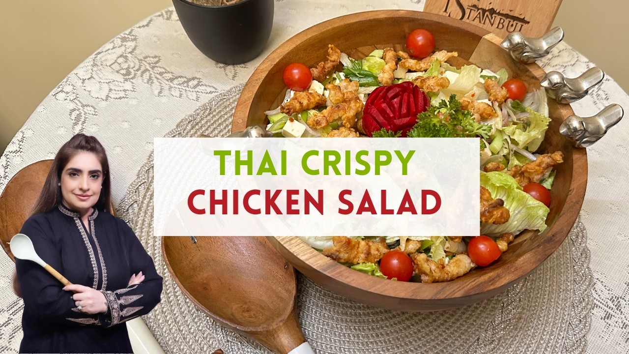 Restaurant Style #thai Crispy Chicken Salad Recipe🥗By Chef Shireen Anwar|How to make #chicken Salad