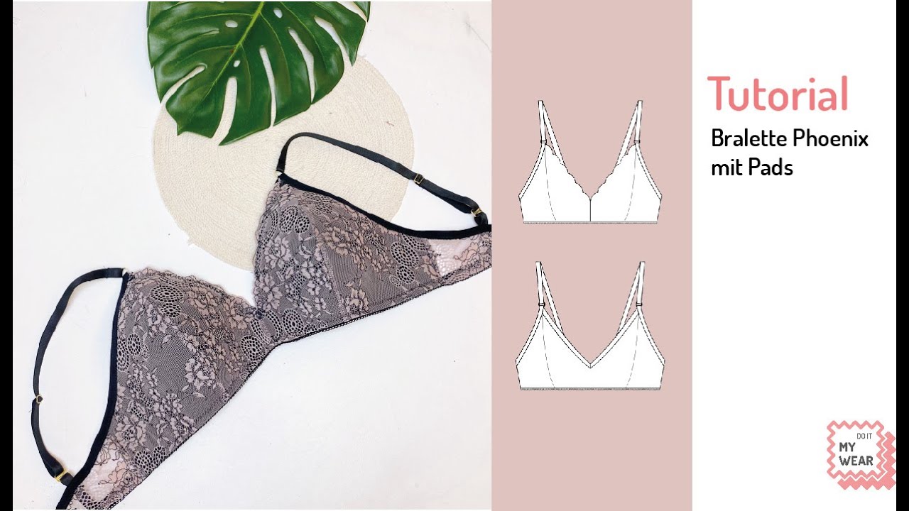 Bralette mit Cups nähen // Laminat/Schaumstoff Cups in Soft BH nähen