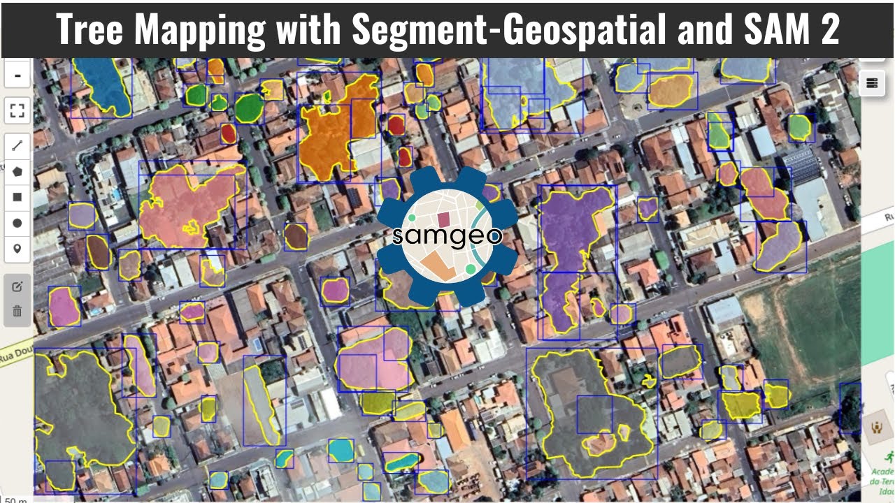 Картографирование деревьев с помощью Segment-Geospaital и Segment Anything Model 2 (SAM 2)
