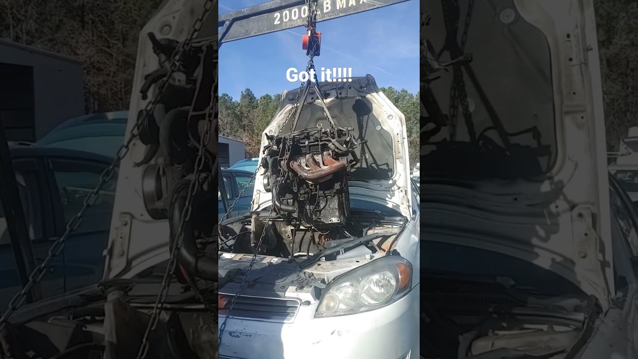 2007 Chevrolet Impala 3.5 L V6 engine removal