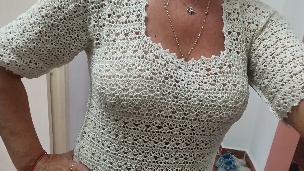 Bluză croșetată clasică,Yda! Tutorial pentru începători.Tutorial women's blouse Yda for beginners.