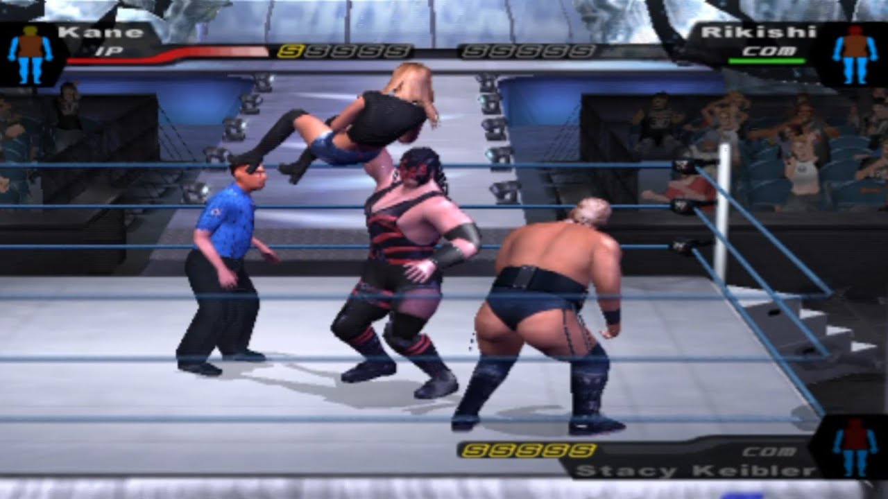 KANE VS Rikishi & Stacy keibler | #smackdownherecomesthepain 