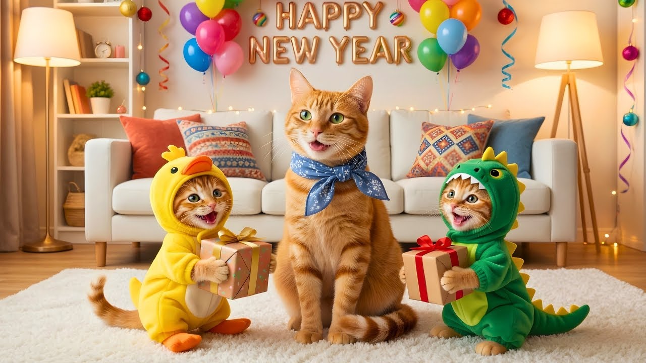 Ginger Kittens And Mama Cat Cleaning for the Lunar New Year Together 🧹🐱