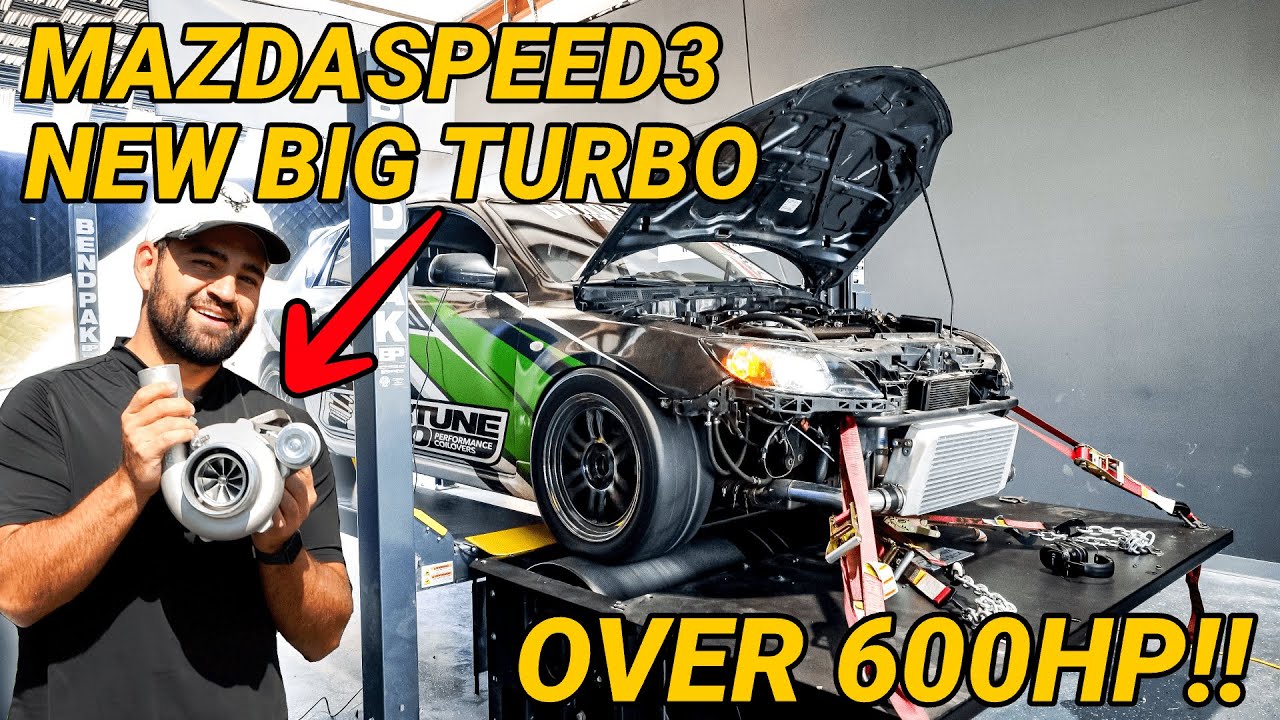 Полностью собранный Mazdaspeed 3 проходит динамометрический стенд (BNR S5 Turbo)