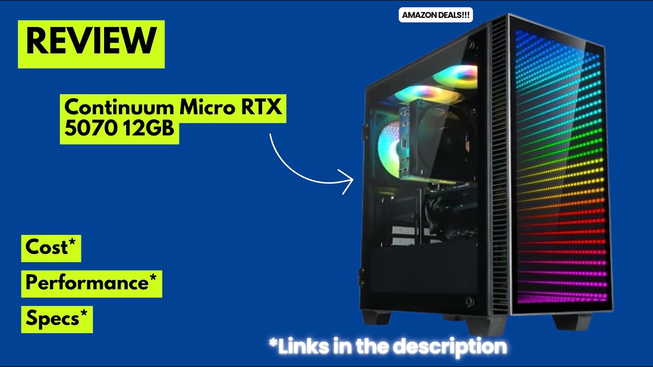 Continuum Micro RTX 5070 Gaming PC Review Intel Ultra 7,32GB DDR5, 1TB NVMe, Prebuilt Gaming Desktop