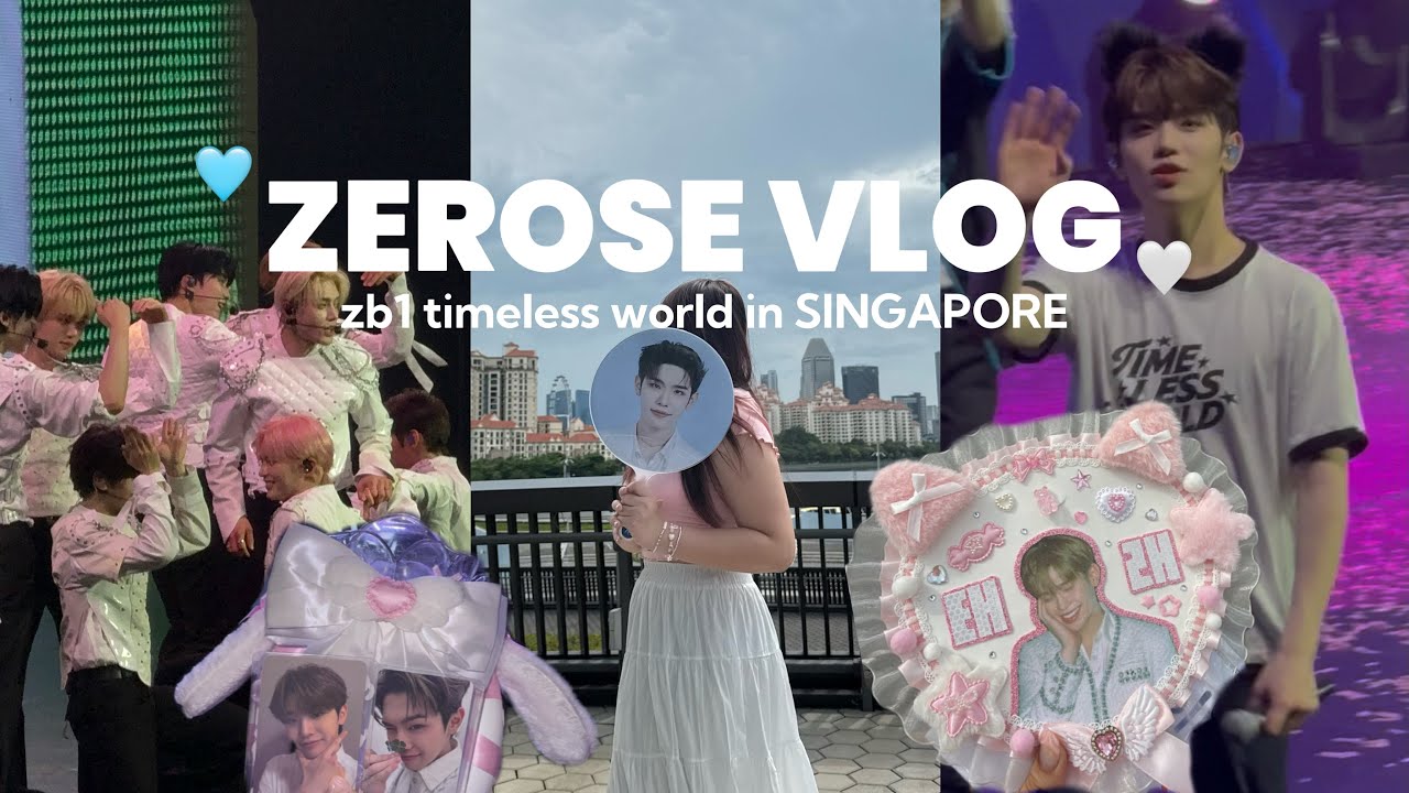 ZEROSE VLOG | zb1 timeless world concert in SINGAPORE 🩵 | zerobaseone concert vlog