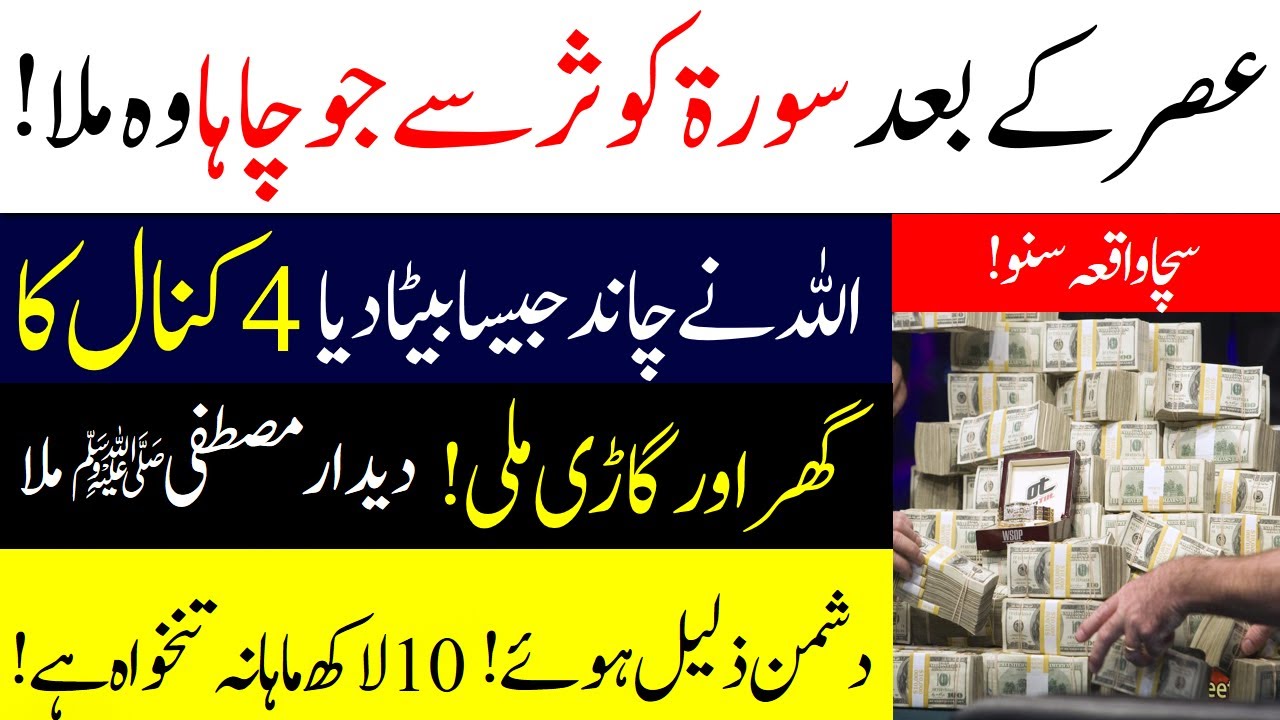 Surah Al Kausar 127 Times ( After Nimaz E Asar )