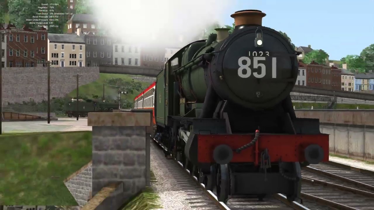 GWR 1023 County of Oxford Passenger Service at Kingswear