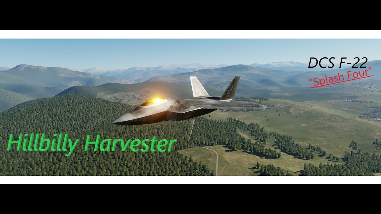 F-22 Raptor Vs 4 SU-27 Flankers // DCS World // 
