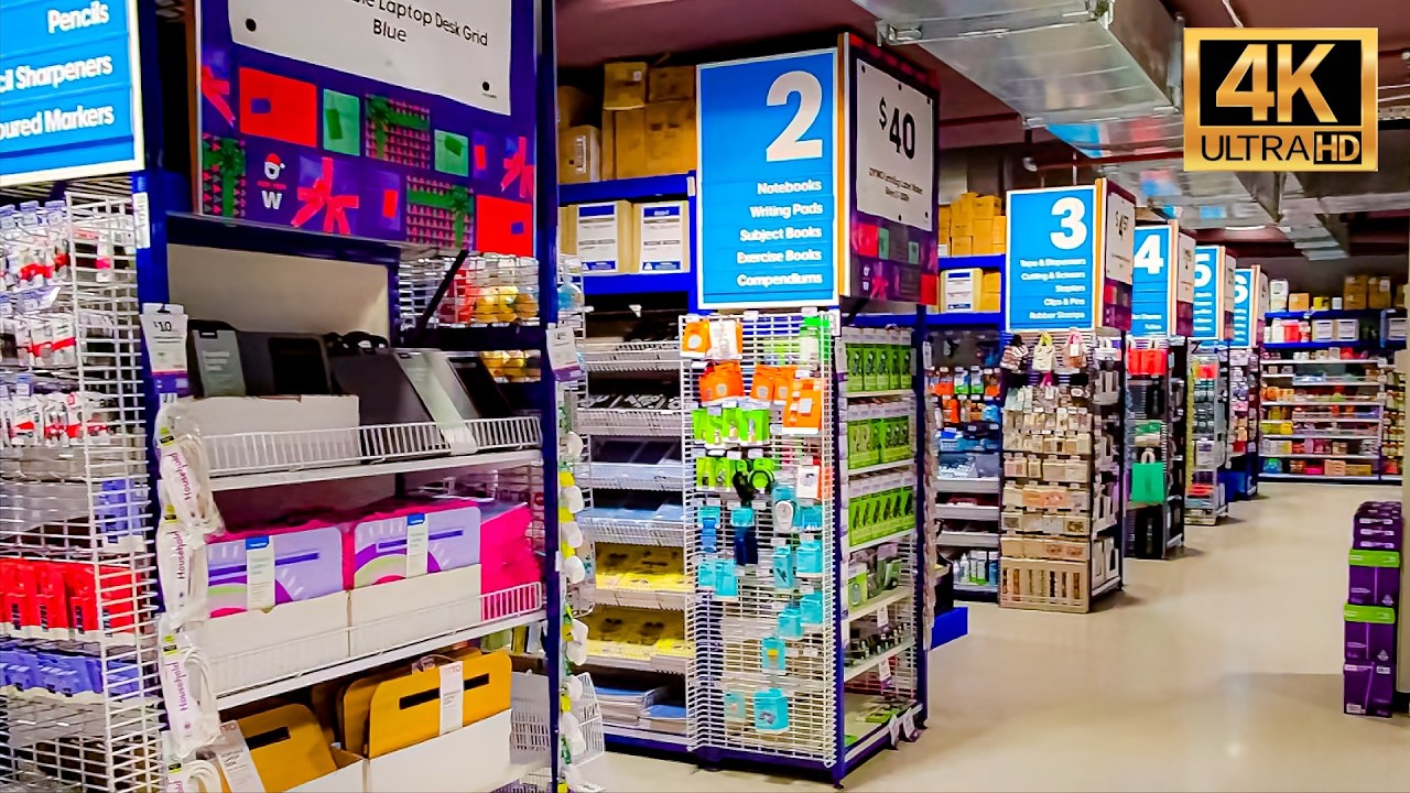 Inside OFFICEWORKS Australia -  Biggest Office Supply Store [4k Tour]