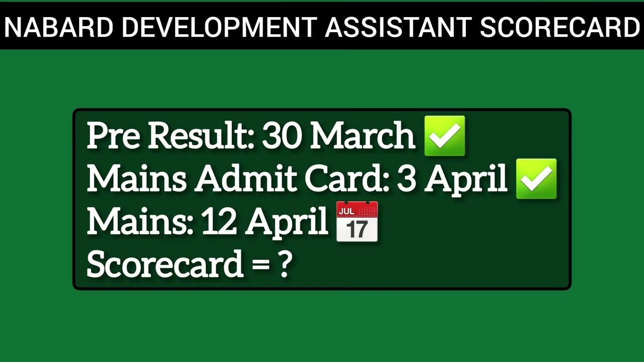 Nabard da mains scorecard | nabard da mains | nabard development assistant | nabard da cut off