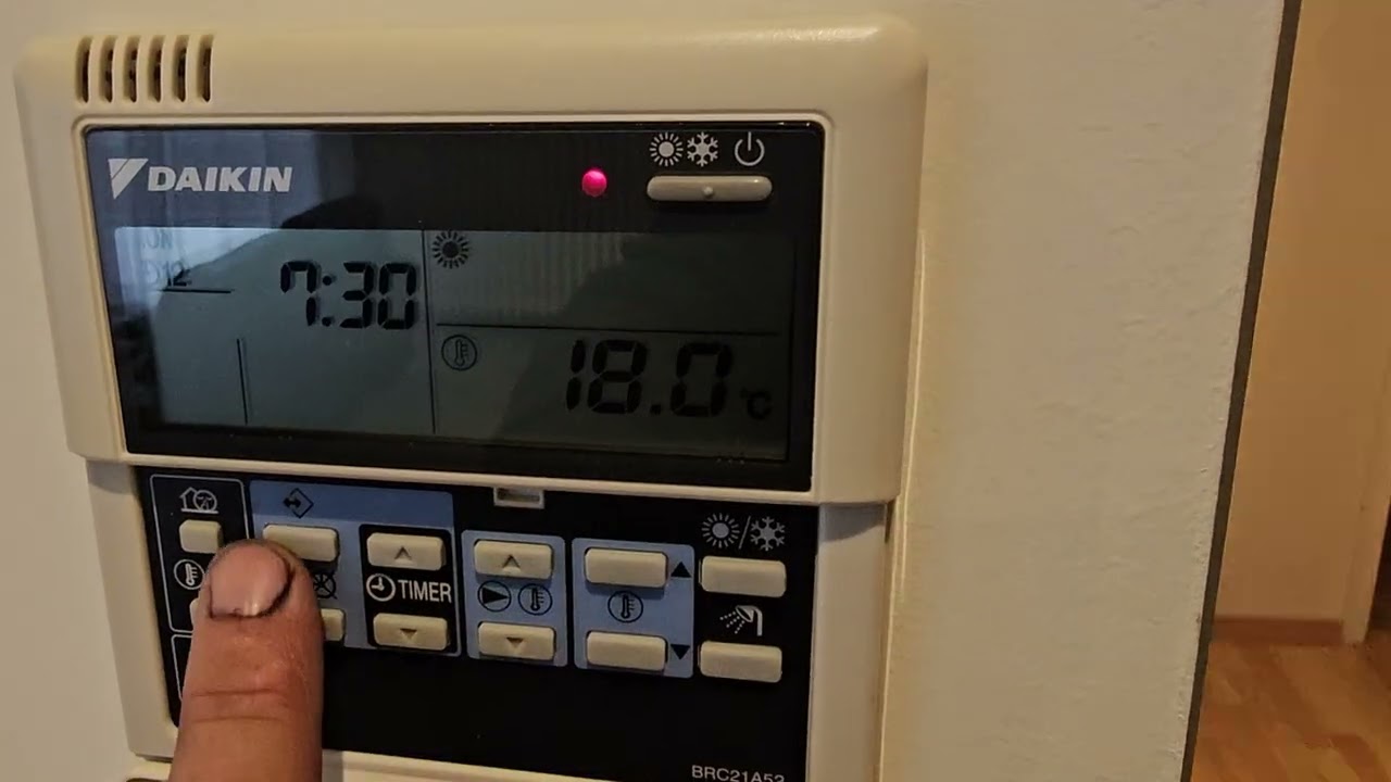 DAIKIN haute température,  programmation horaire 