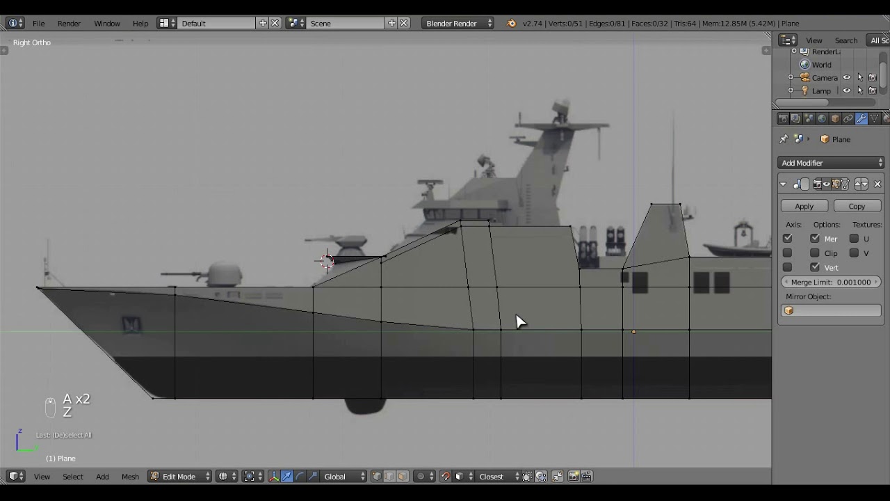 Damen Sigma Corvette - 3D Modelling with Blender | Part 1/2