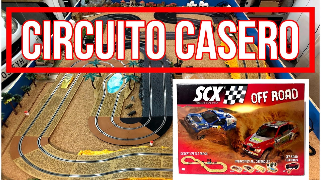 138.- 🏠 Circuito casero de raid hecho con pista Scalextric offroad y TT