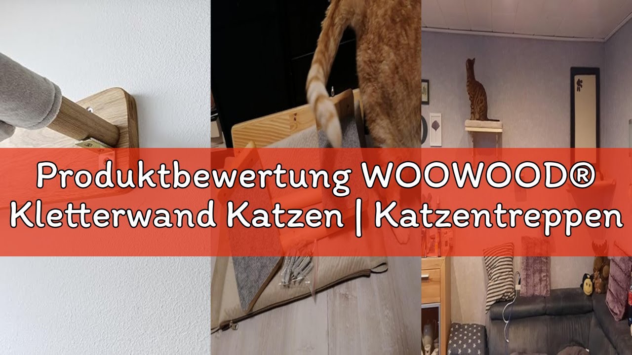 Produktbewertung WOOWOOD® Kletterwand Katzen | Katzentreppen 3er-Set | Katzentreppe Wand | Katzen Kl