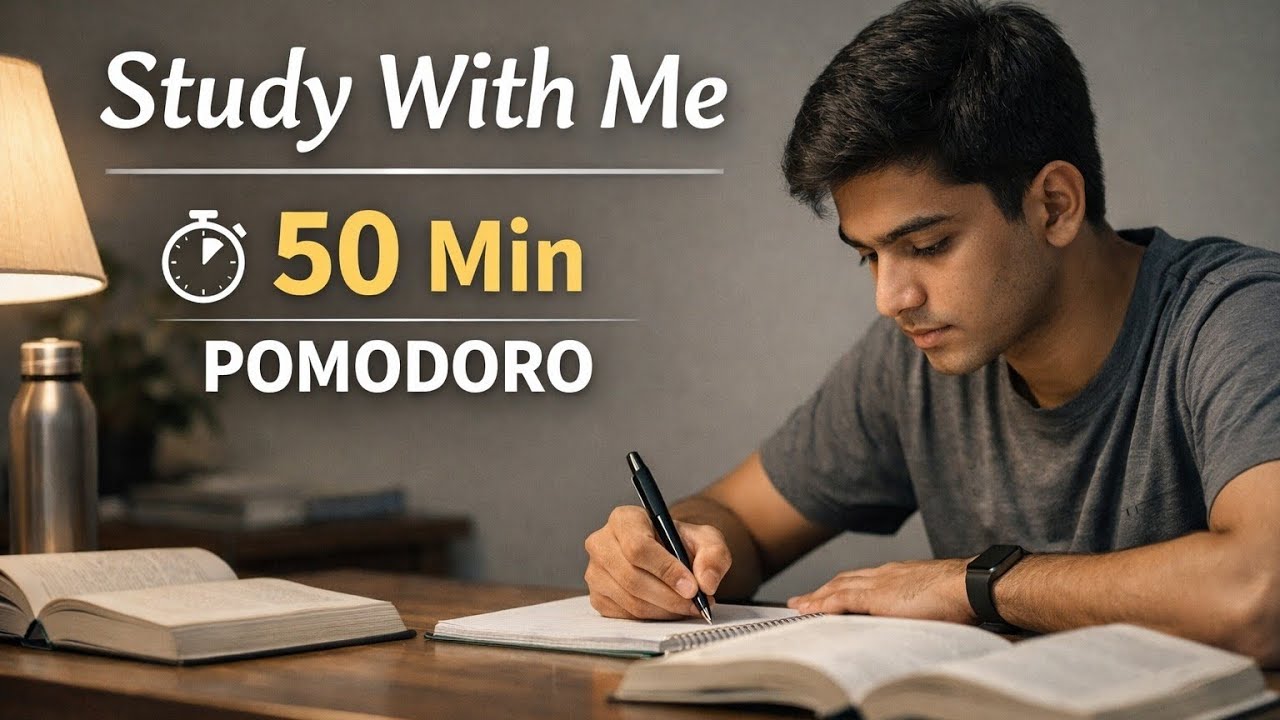 01 Hour Study With Me | Pomodoro Session | Focus music for work and studying | increase brain power•