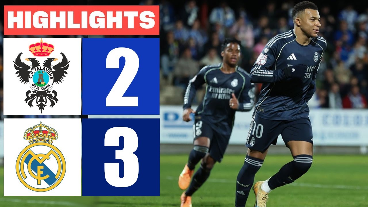 Talavera vs Real Madrid 2-3 Full Highlights (English Commentary)