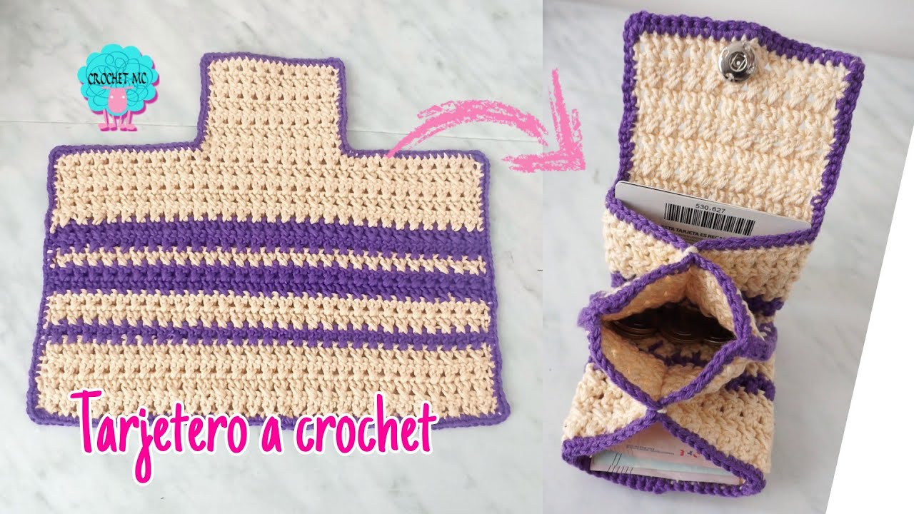 En una sola una pieza, podrás tejer un hermoso tarjetero a crochet