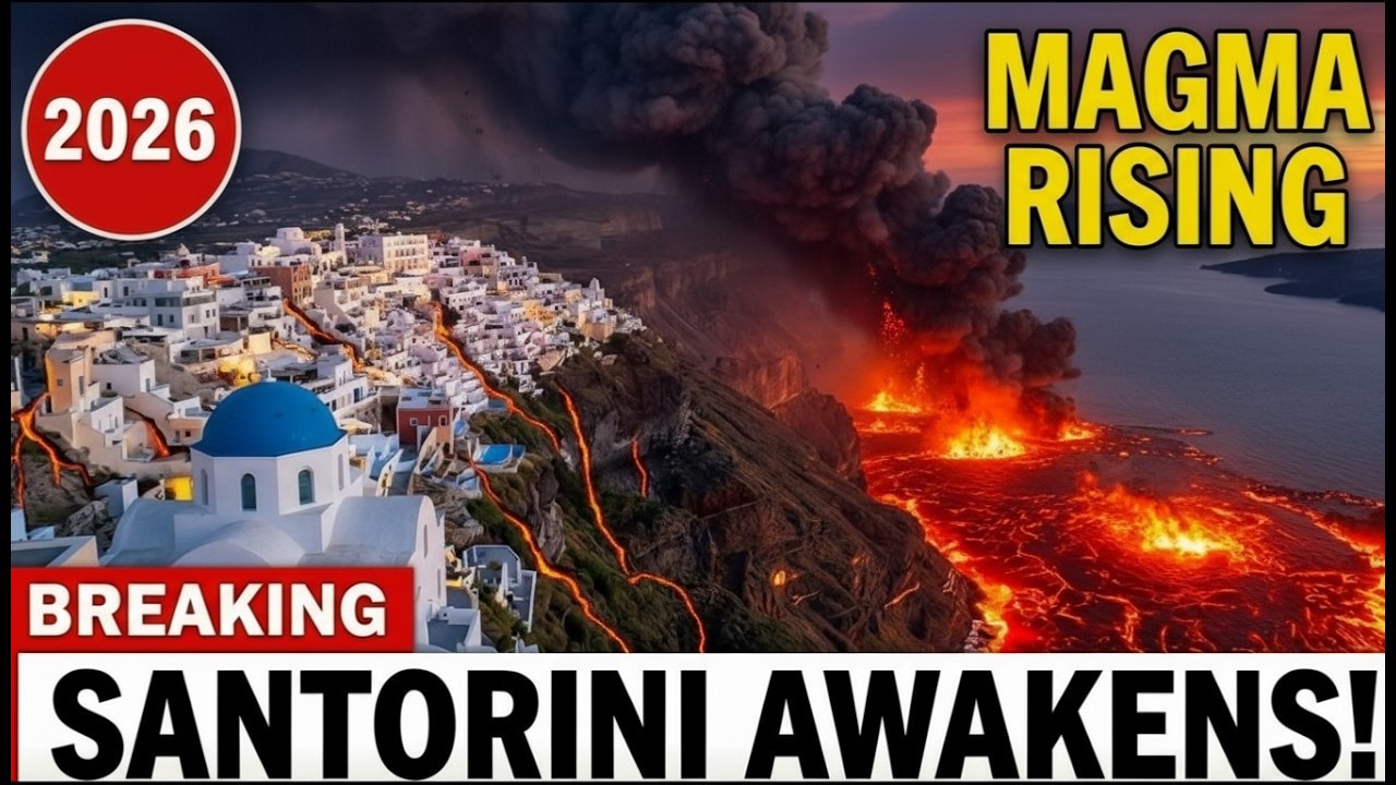 Santorini AWAKENS After 75 YEARS — 28,000 Earthquakes Rock Island as Magma RISES 4 Miles Below!