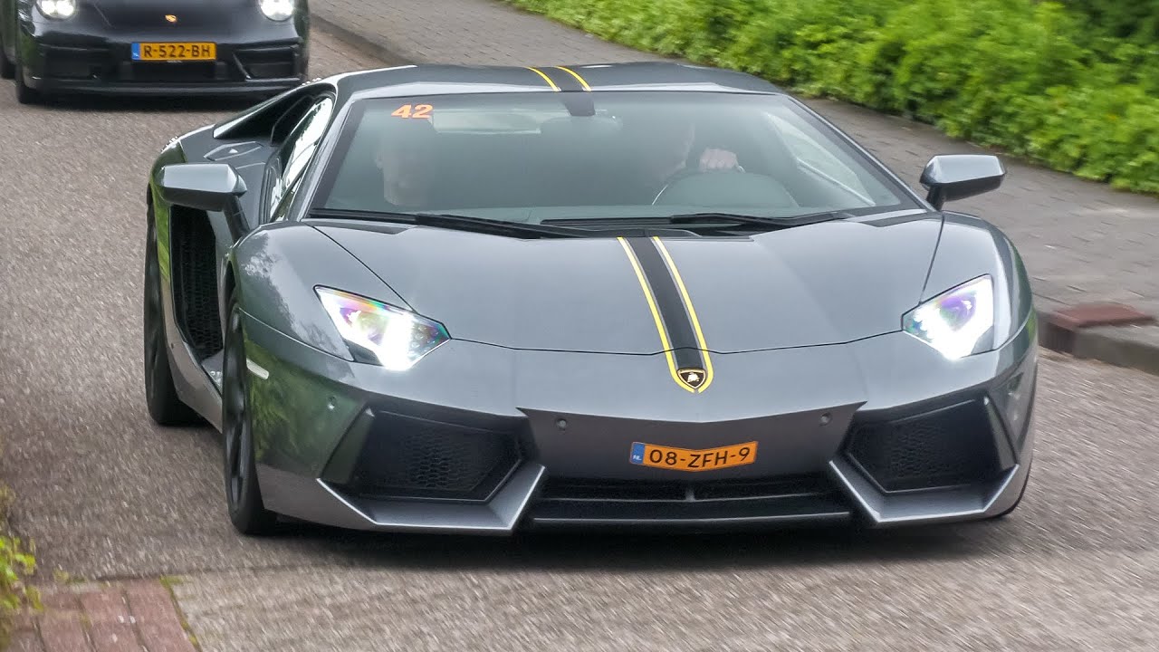 Lamborghini Aventador with Decat Akrapovic Exhaust - LOUD Revs & Accelerations!