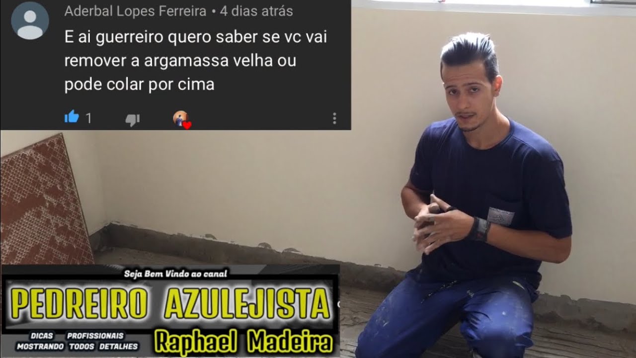 RETIRAR OU NÃO ARGAMASSA DO PISO ANTIGO PARA COLOCAR PISO NOVO ?  RAPHAEL MADEIRA