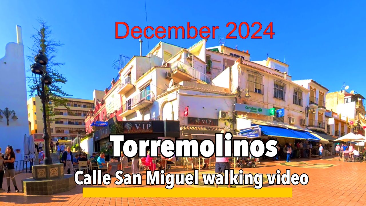 Torremolinos🇪🇸Calle San Miguel to Bajondillo Beach,  It's December 2024 Tour