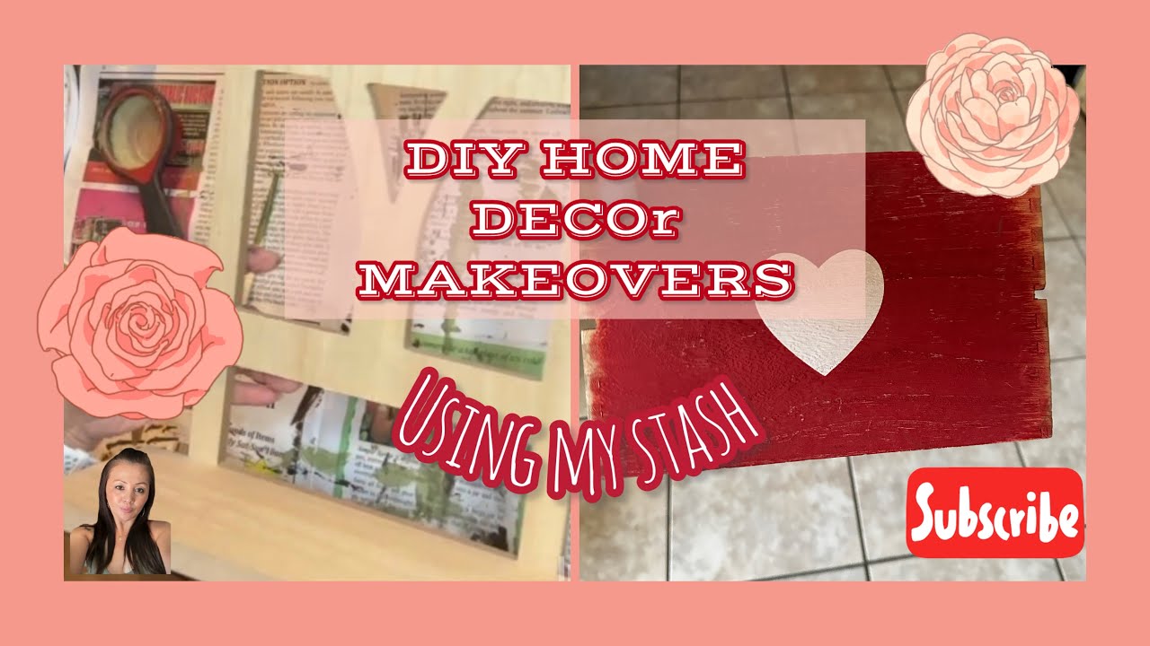✨TRANSFORMING WHAT I HAVE INTO FRESH DECOR ~CRAFTING MY STASH DIYS✨#diymakeovers #diydecor 