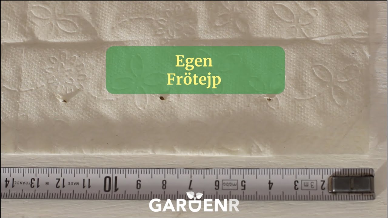 Egen frötejp - Trädgårdshacks med GardenR