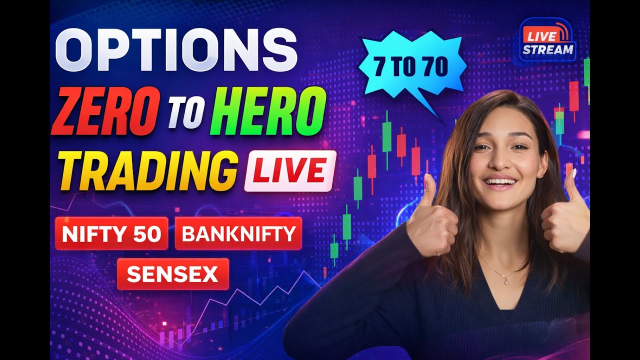 LIVE TRADING NIFTY 50, BANKNIFTY & SENSEX Option Scalping Zero Hero Strategy 