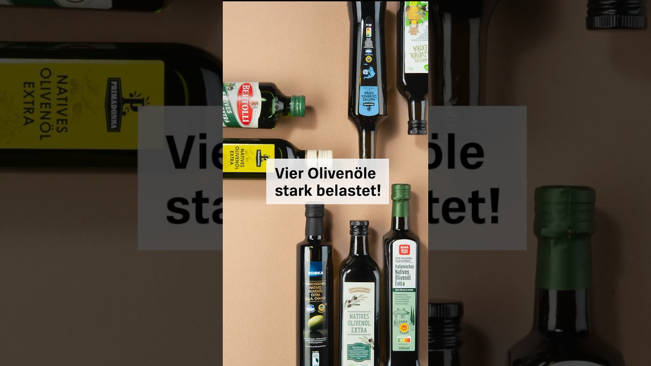 Vier Oliven&ouml;le stark belastet! Oliven&ouml;l-Test 2025 Stiftung Warentest