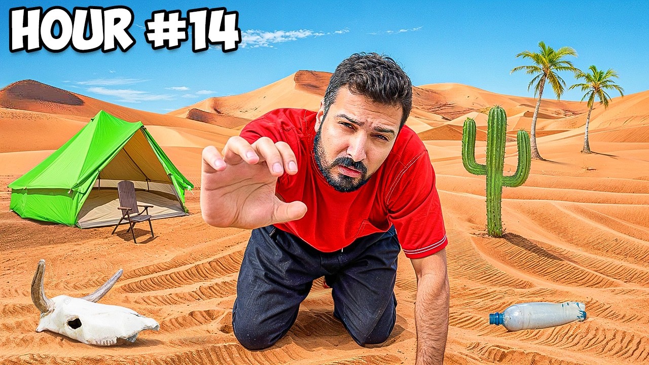 Surviving 24 Hours In Middle Of Desert!